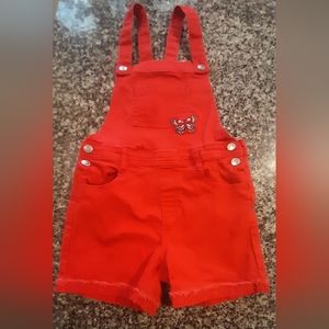 Red overall/ jumper size 7